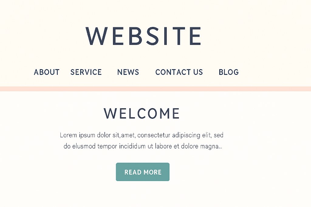A minimal website.