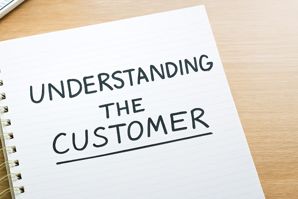A notebook written Understanding the Customer.