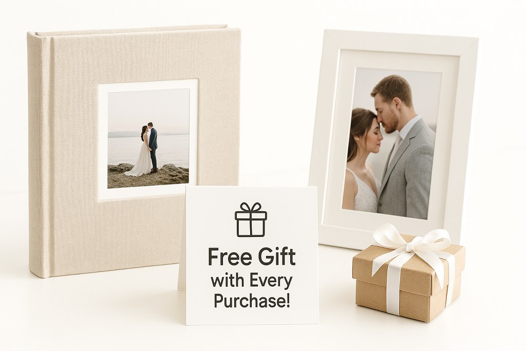 A photo album sale with a free gift.