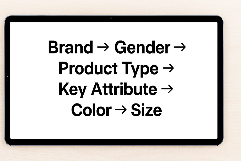 A product title format.