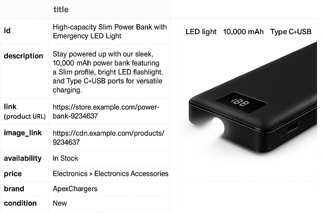 A product with attributes.