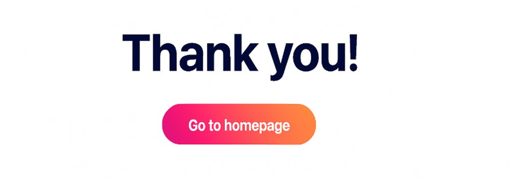 A thank you page on a website.