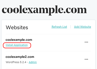 screenshot of Godaddy 