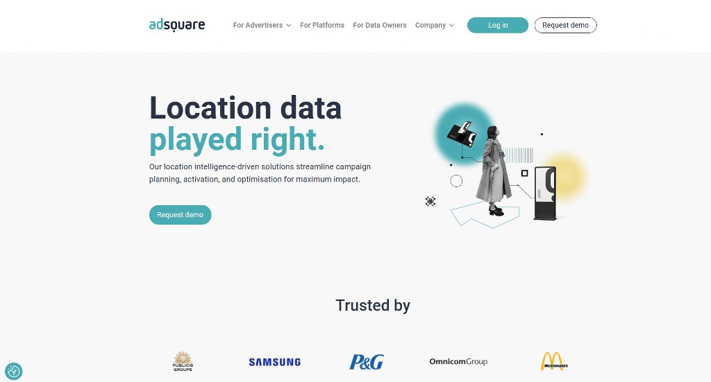 Adsquare's homepage.