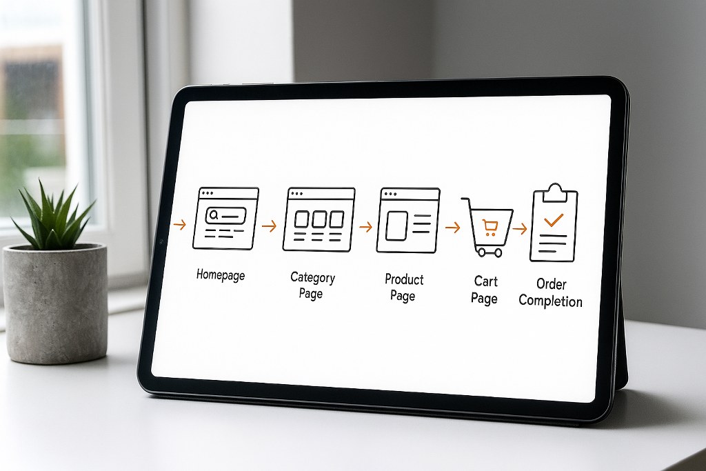 An ecommerce user journey.