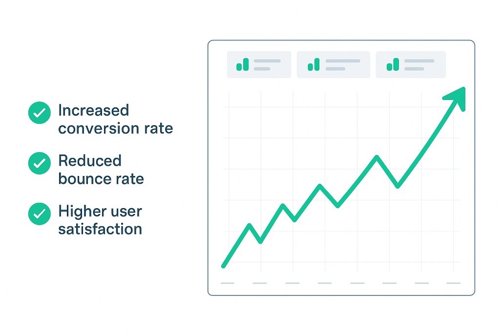 An line graph showing an upward data trend.