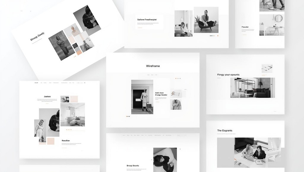 Array of landing pages.