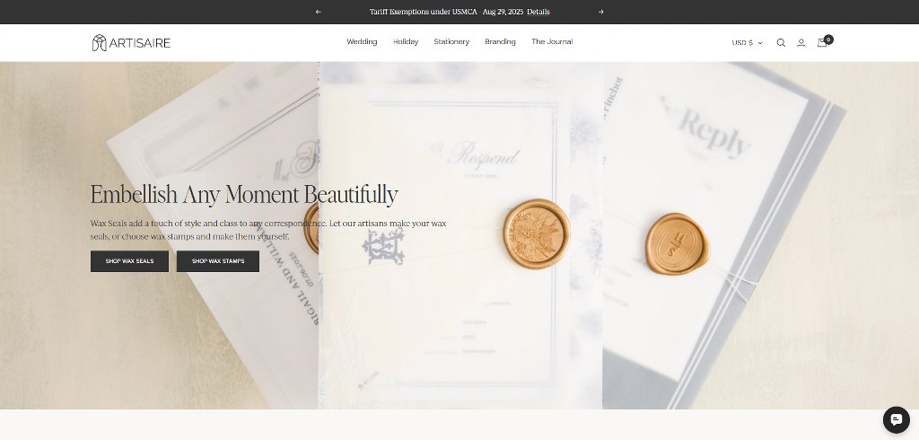 Artisaire's website.