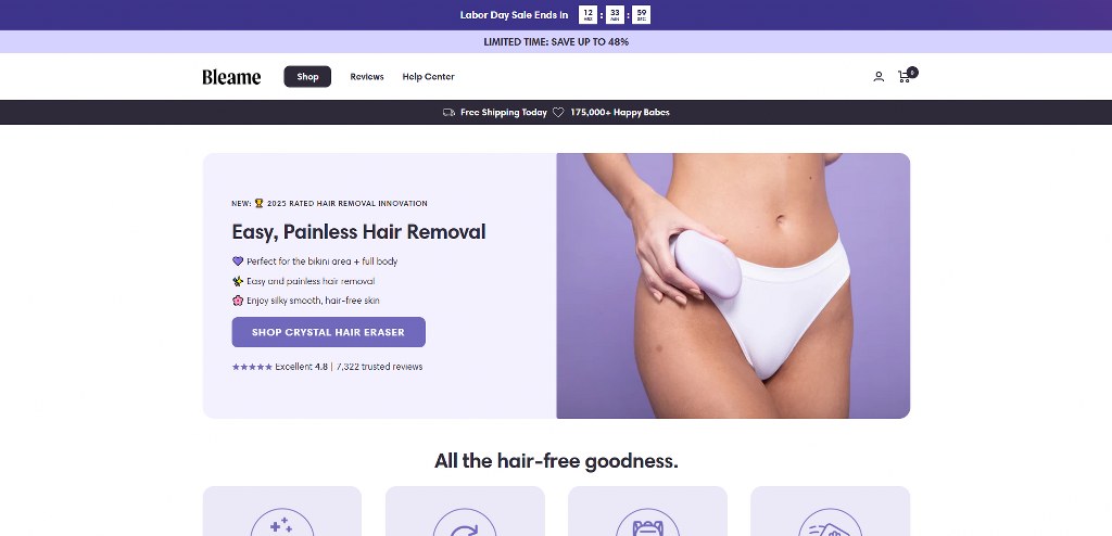 Bleame’s website.