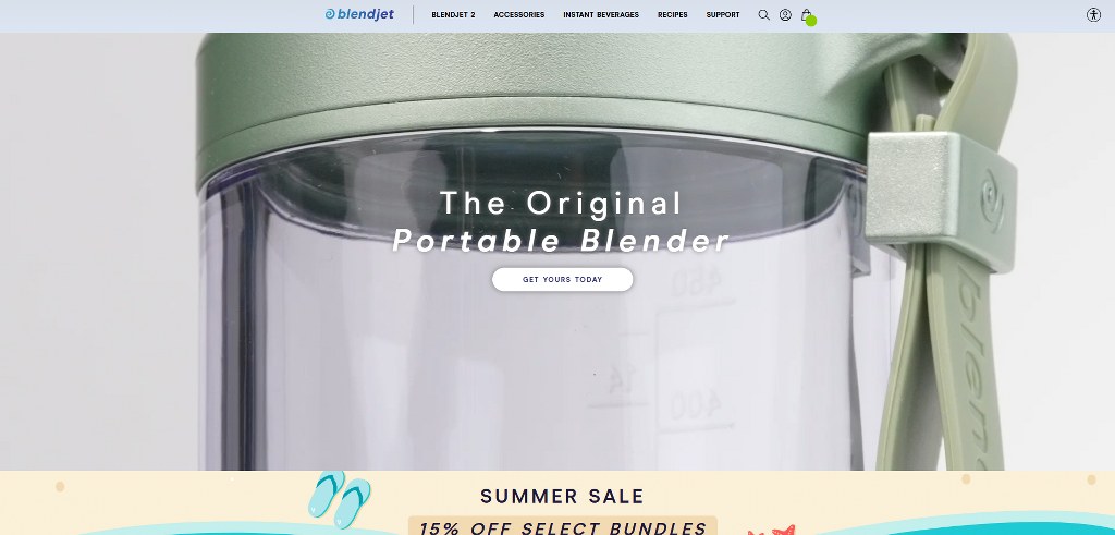 BlendJet's website.
