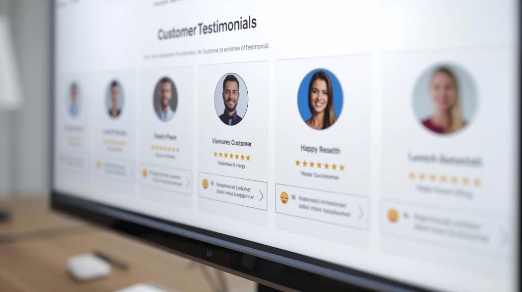 Customer online testimonials.