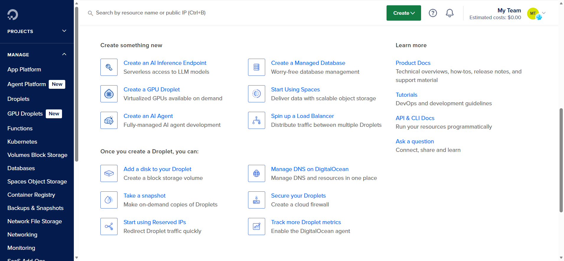 screenshot of help articles