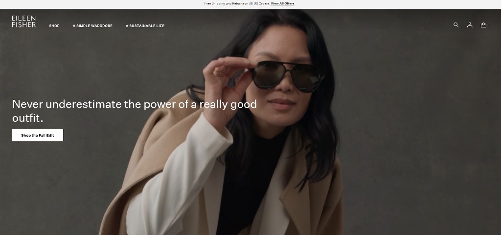 Eileen Fisher's homepage.