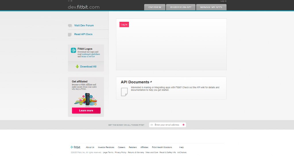 Fitbit's homepage.