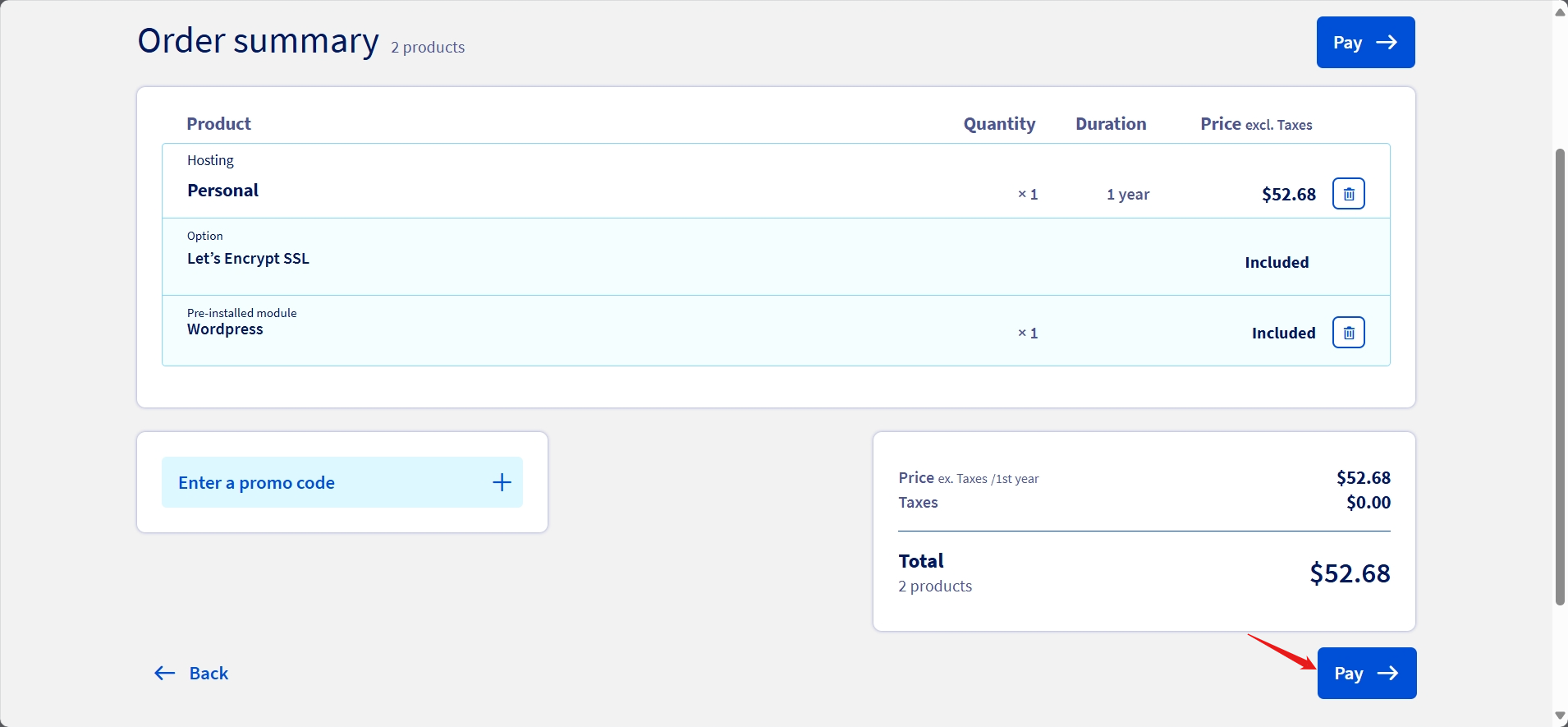 screenshot of the OVHcloud 