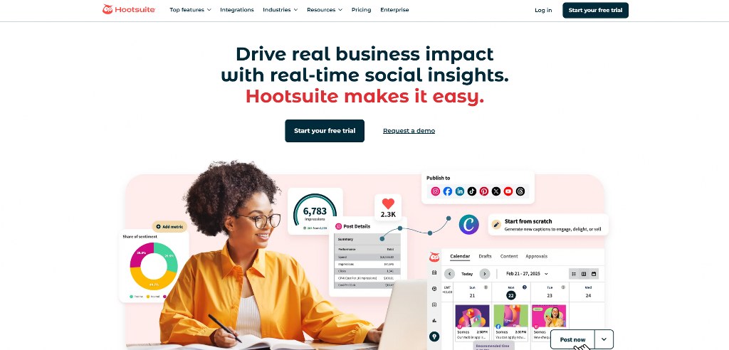 Hootsuite's website.