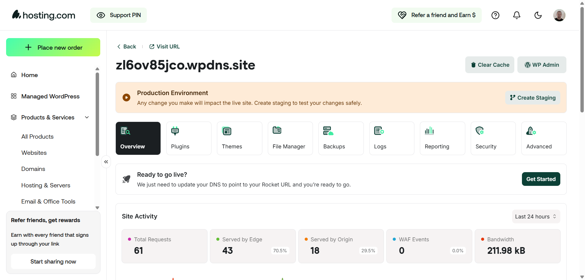 screenshot of Professional-Grade Interface