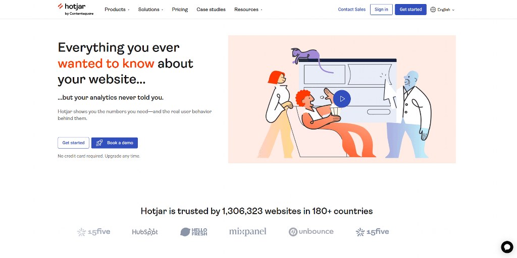 Hotjar's website.