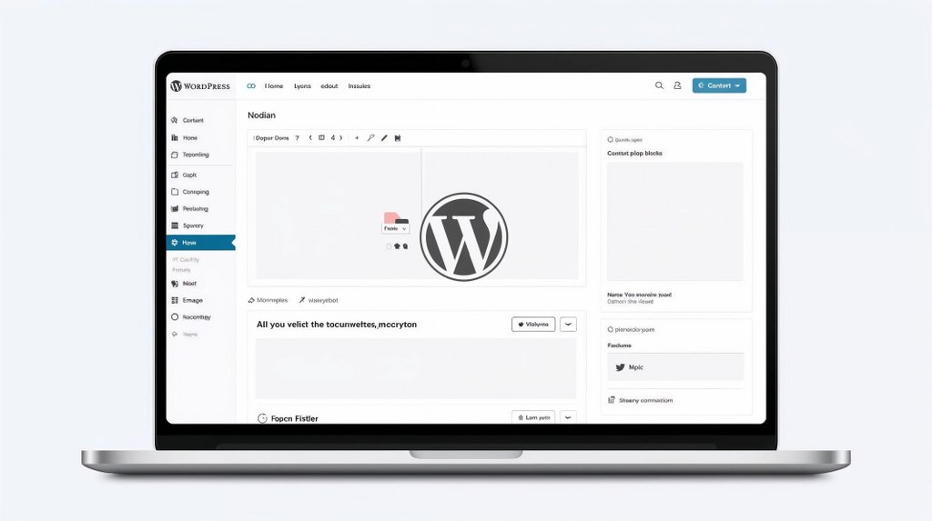 Hyperrealistic illustration of a modern WordPress concept.