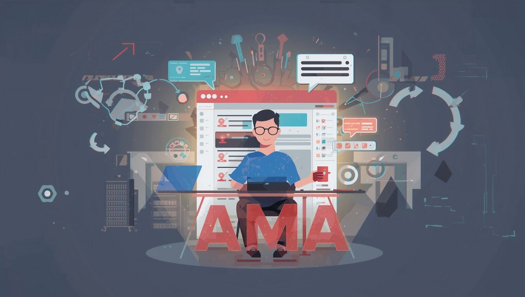 Illustration of hosting an AMA.