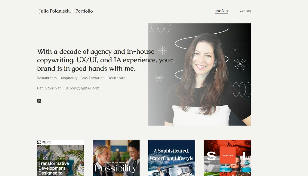 Julia Polaniecki's website.