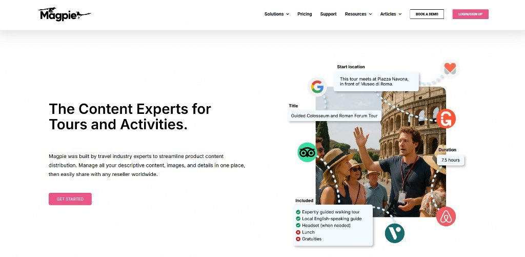 Magpie travel website.