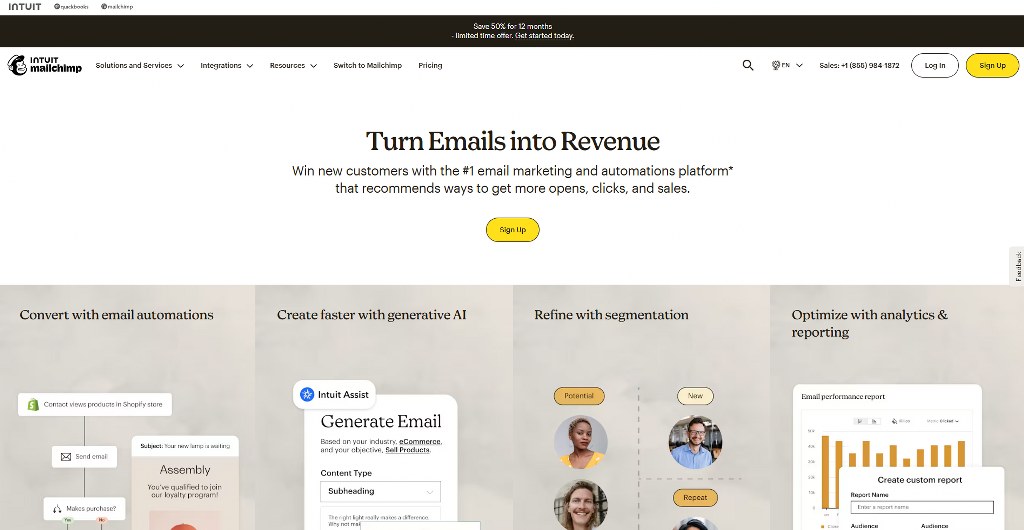 Mailchimp's website.