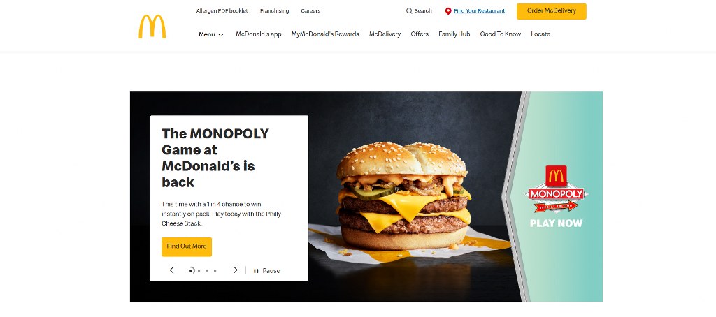 McDonald's website.