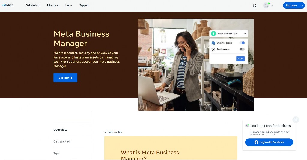Meta Business Manager's website.