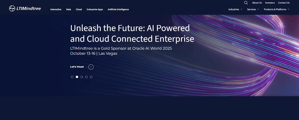 Mindtree's homepage.