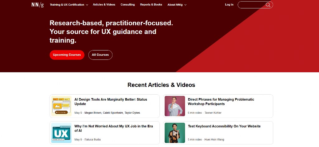 Nielsen's Heuristics website.