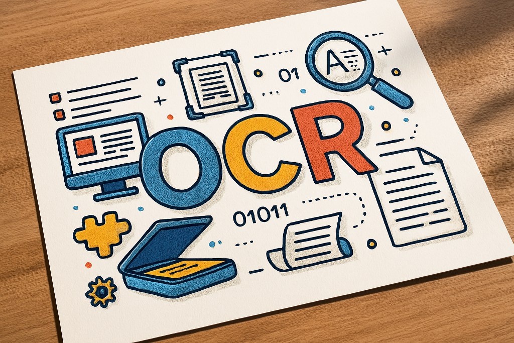 OCR concept on a piece of paper.