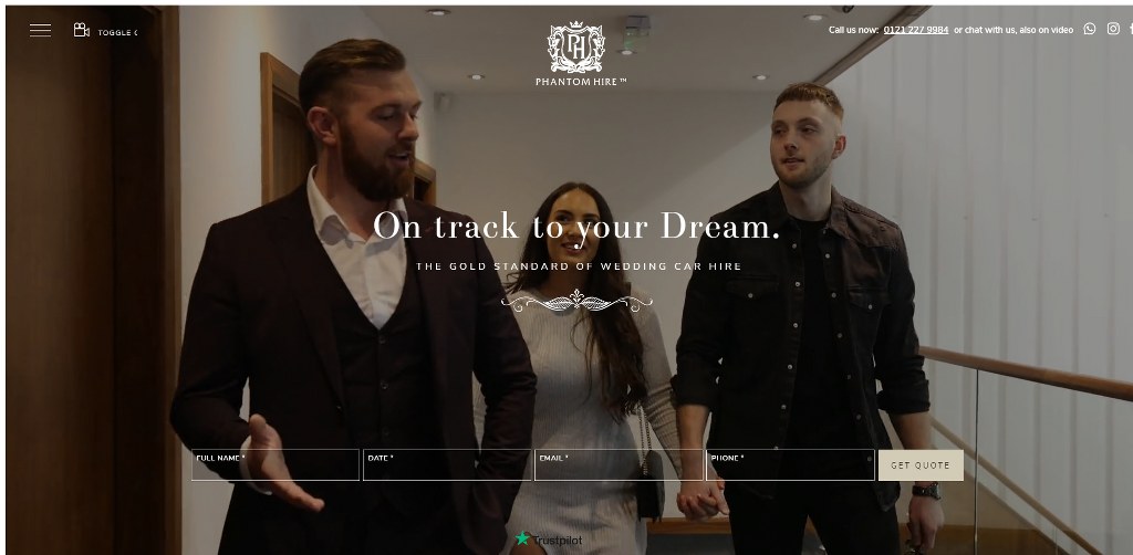 Phantom hire's website.
