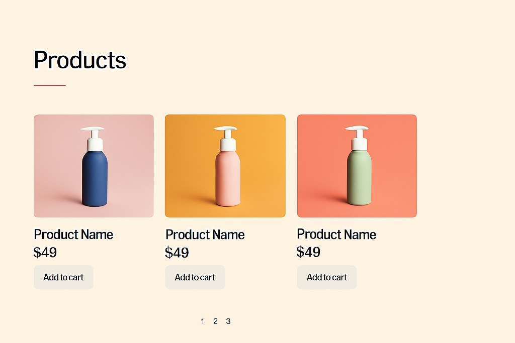 Product Details Page mockup.
