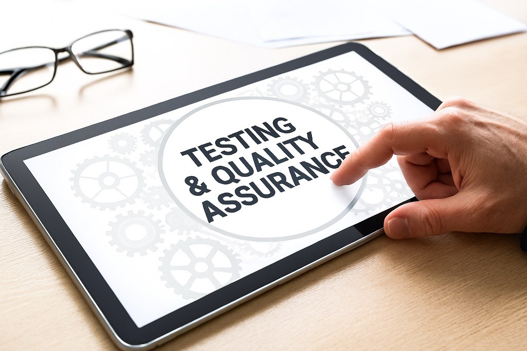 Quality assurance and testing on a tablet