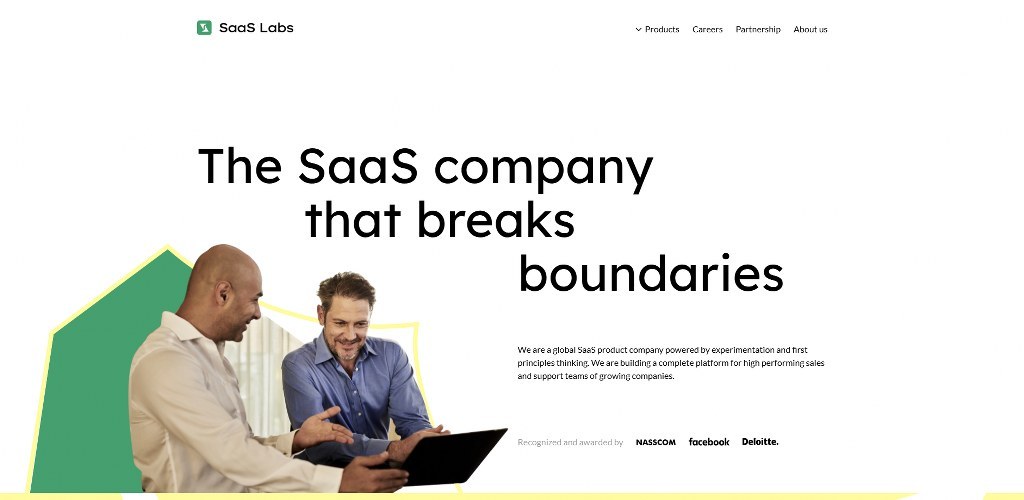 SaaS Labs homepage.