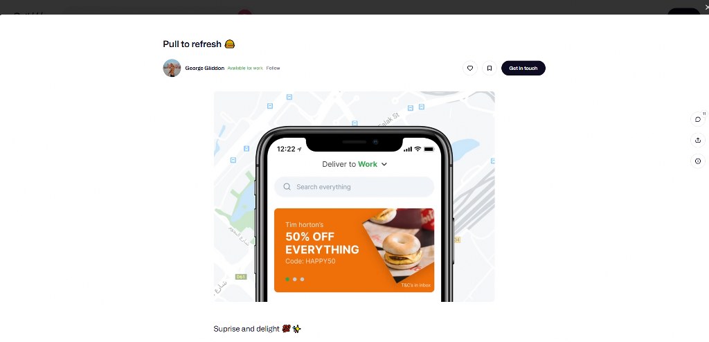 Sample Pull-to-Refresh Animation from Dribble.