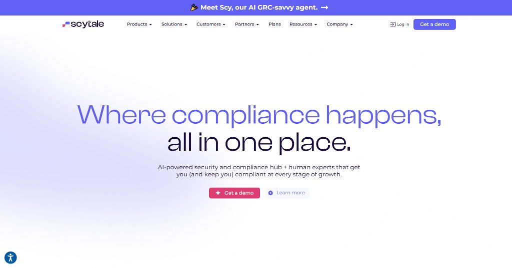 Scytale's website homepage.