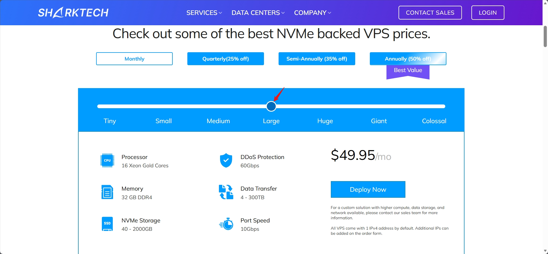 Hosting plan configurator