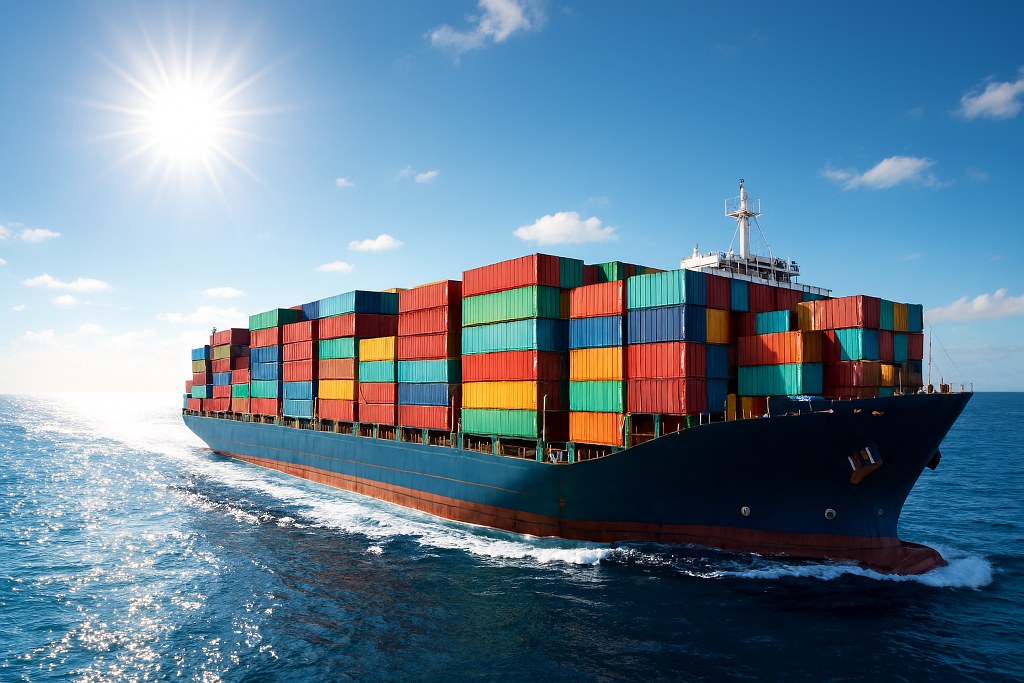 Shipping containers.