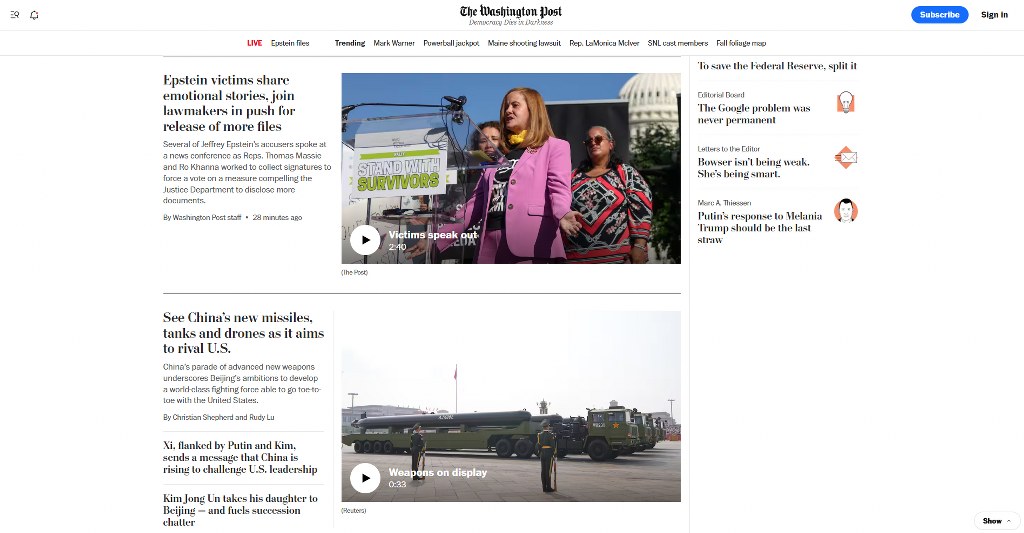 The Washington Post's website.