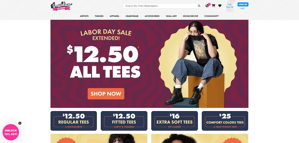 Threadless' website.