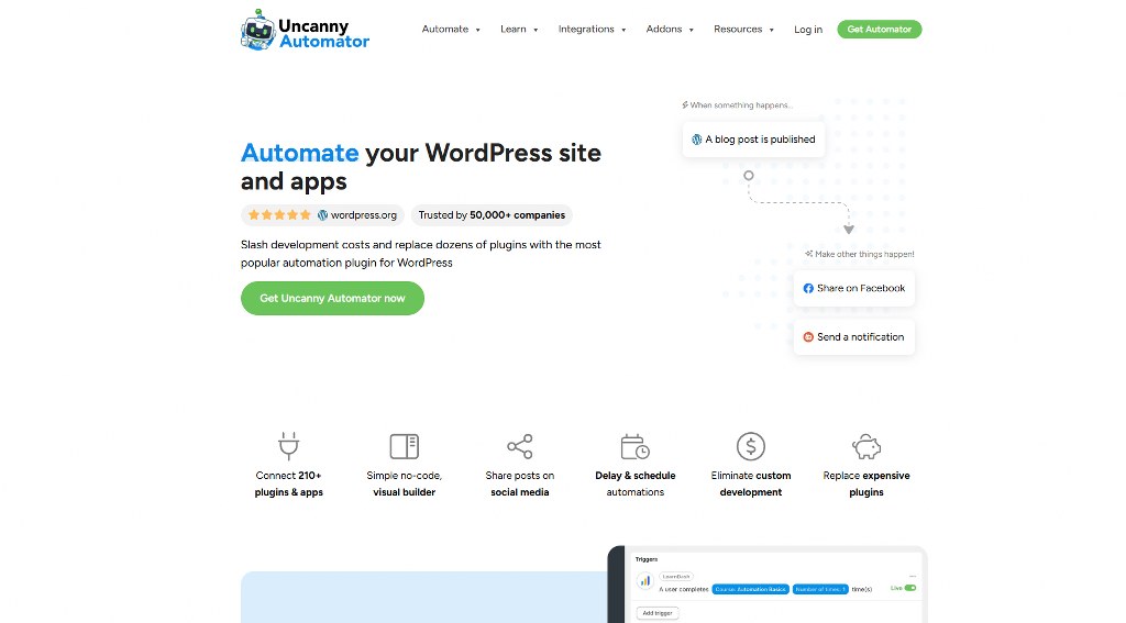 Uncanny Automator's webpage.