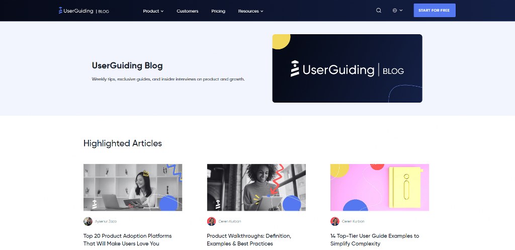 UserGuiding homepage.