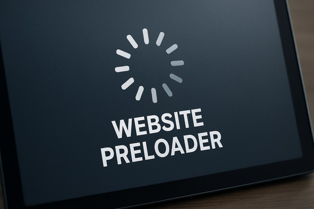 Website Preloader with slow progressing icon.