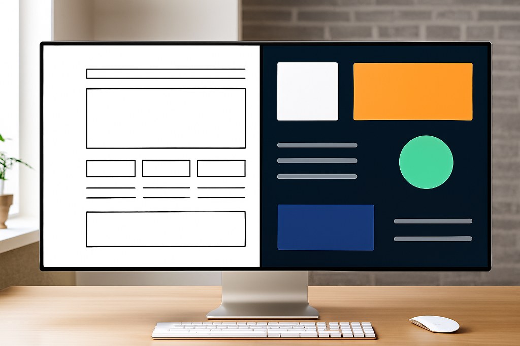 Website wireframes.
