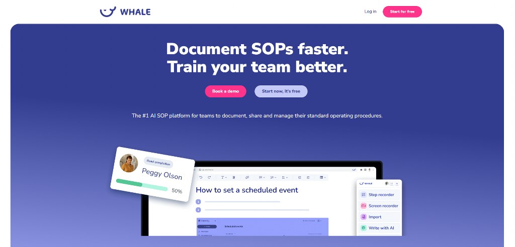 Whale's website.
