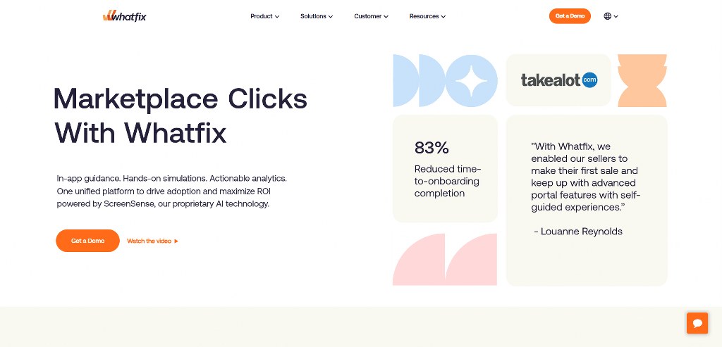 Whatfix' website.