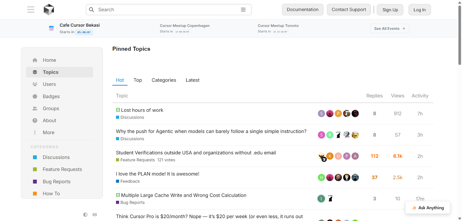 Base44 vs Cursor – Cursor documentation and community forum