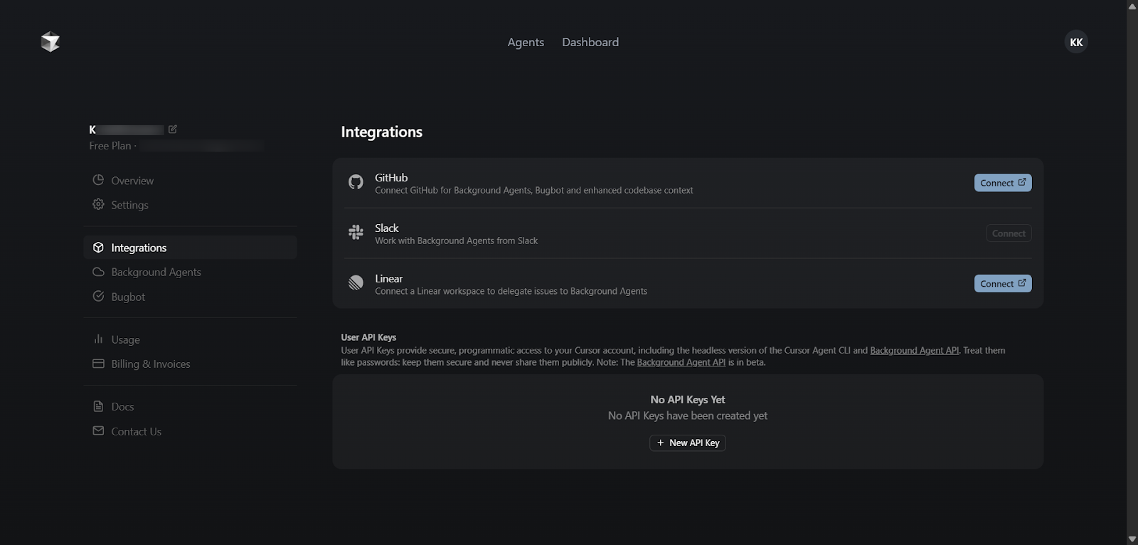 Base44 vs Cursor – Cursor integrations focused on developer workflow (GitHub, Slack, Linear)